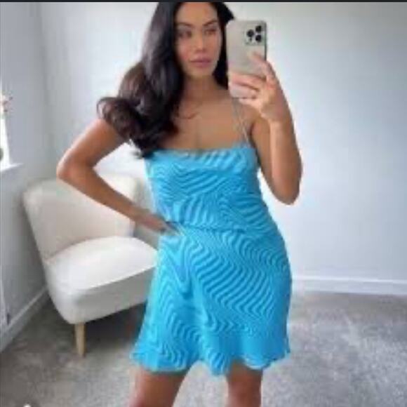 Zara Elegant Blue Women's Dress NWOT Size Small - Picture 7 of 7